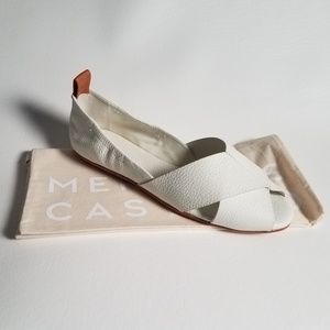 Mercedes Castillo White Leather Sandals